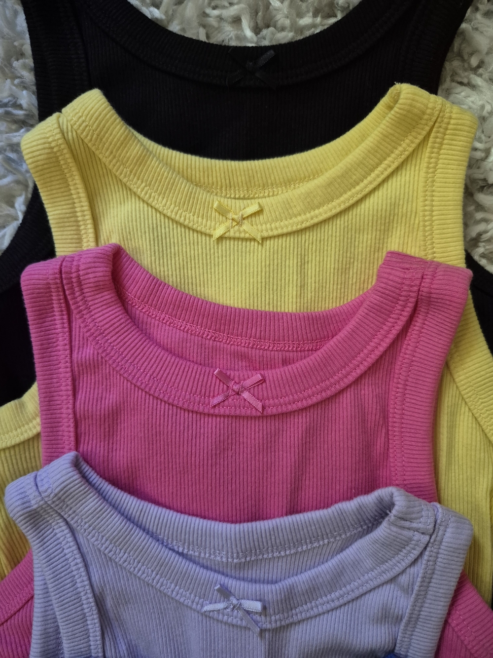 Wonder Nation Girls' Ribbed Tank Top Set - Multi Color - Picture 3 of 4